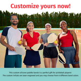 Custom Pickleball Paddle Silicone Band on Racket Racquetball Paddle for Pickleball Lovers