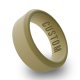 WildFire Olive Khaki Engraved Beveled Silicone Ring