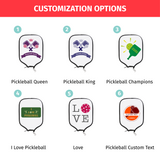 Custom Pickleball Cover/Case with Mesh Net, Inner Pockets, and a Handle Strap