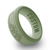 WildFire Diamond 2 Engraved Beveled Silicone Ring
