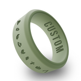 WildFire Thanksgiving Fall Engraved Beveled Silicone Ring