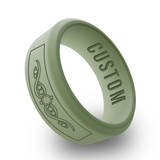 WildFire Diamond 3 Engraved Beveled Silicone Ring