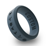 WildFire Halloween 2 Engraved Beveled Silicone Ring