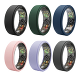 1PC Smart Ring Health Tracker with Silicone Cover- Sleep, Heart Rate, SpO2 & Blood Pressure
