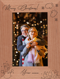 Holiday Christmas Wooden Picture Frame (4x6 and 5x7 sizes)