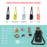 Custom Insulated Water Bottle Holder w/ Adjustable Strap & Pocket, Fits 16oz, 24oz, 32oz, 40oz Tumbler