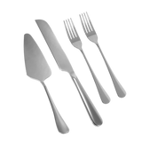 PRINT SUPREMACY Personalized 410 Stainless Steel Wedding Cake Knife and Fork Set