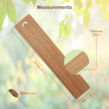 3Pcs Mixed African Rosewood, Sandalwood, & Blackwood Blank Wooden Bookmark for Japanese Wind chime