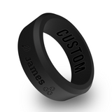 WildFire Tennis Engraved Beveled Silicone Ring