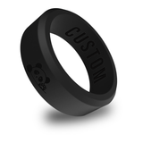 WildFire Cute Panda Animal Engraved Beveled Silicone Ring
