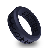 WildFire Fleur De Lis with Infinity Symbol Silicone Ring