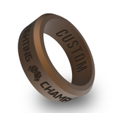 WildFire Boxing Ring 1 Engraved Beveled Silicone Ring