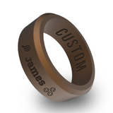 WildFire Tennis Engraved Beveled Silicone Ring