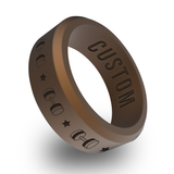 WildFire Powerlifting Engraved Beveled Silicone Ring