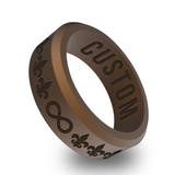 WildFire Fleur De Lis with Infinity Symbol Silicone Ring