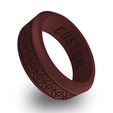 WildFire Celtic Lattice Engraved Beveled Silicone Ring