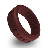 WildFire Powerlifting Engraved Beveled Silicone Ring