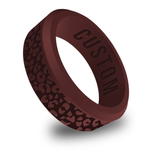 WildFire Leopard Pattern Engraved Beveled Silicone Ring