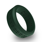 WildFire Vintage Twisted Engraved Beveled Silicone Ring