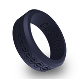 WildFire Vintage Twisted Engraved Beveled Silicone Ring