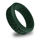 WildFire Leopard Pattern Engraved Beveled Silicone Ring