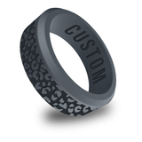 WildFire Leopard Pattern Engraved Beveled Silicone Ring