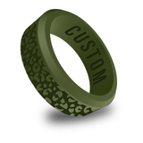 WildFire Leopard Pattern Engraved Beveled Silicone Ring