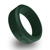 WildFire Tree of Life Engraved Beveled Silicone Ring
