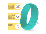 WildFire "You Are Not Alone" Cancer 2 Neon Engraved Beveled Silicone Ring