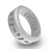 WildFire Running Marathon Engraved Beveled Silicone Ring