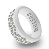 WildFire Cherry Blossom Engraved Beveled Silicone Ring