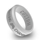 WildFire Boxing Ring 1 Engraved Beveled Silicone Ring