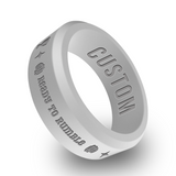 WildFire Boxing Ring 4 Engraved Beveled Silicone Ring