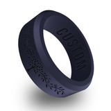 WildFire Tree of Life Engraved Beveled Silicone Ring