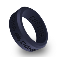 WildFire Boxing Ring 1 Engraved Beveled Silicone Ring