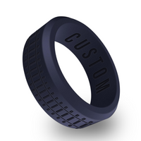 WildFire Railroad Engraved Beveled Silicone Ring