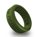 WildFire Viking Rune "I Love You" Engraved Beveled Silicone Ring