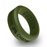 WildFire Boxing Ring 1 Engraved Beveled Silicone Ring