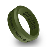 WildFire Boxing Ring 4 Engraved Beveled Silicone Ring