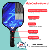 Custom USAPA Pickleball Set w/ Bag, 2pcs Balls & Paddle