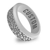 WildFire Leopard Pattern Engraved Beveled Silicone Ring