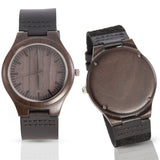 Wood Quartz Watch w/ Leather Band