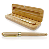 Bamboo Fountain Pen & Case (0.7mm Nib)