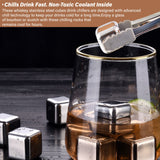 Stainless Steel Ice Cubes (8 Pieces) + Tongs