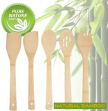 Bamboo Kitchen Spoons Set (5 Pieces)