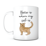 "Home Is Where My Cat Is" Mug