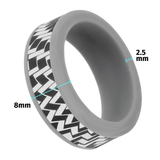 Wildfire Personalized Silicone Carbon Fiber Ring