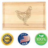 "Chicken Cuts" Cutting Board