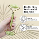 Natural Jade Gua Sha, Face Roller and Eye Roller Set