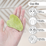 Natural Jade Gua Sha, Face Roller and Eye Roller Set